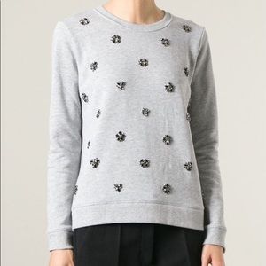 Michael Kors Gray Jewel Sweatshirt SZ S
